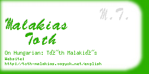 malakias toth business card